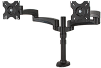 B-Tech Twin Flat Screen Desk Mount with Dual Articulated Arms BTECAS015