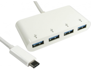 USB-C (M) to 4x USB Type-A 3.0 (F) Hub - 15CM OEMCTL278